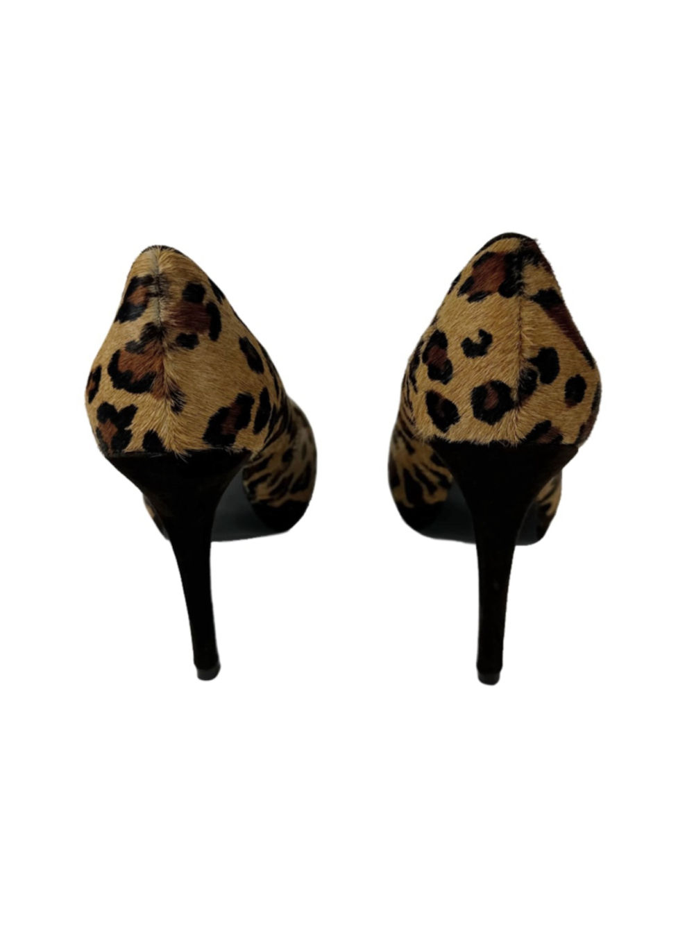 Lauren Ralph Lauren Leopard Print Calf Hair Pumps Heels 6.5 B Platform Stiletto - Picture 3 of 7